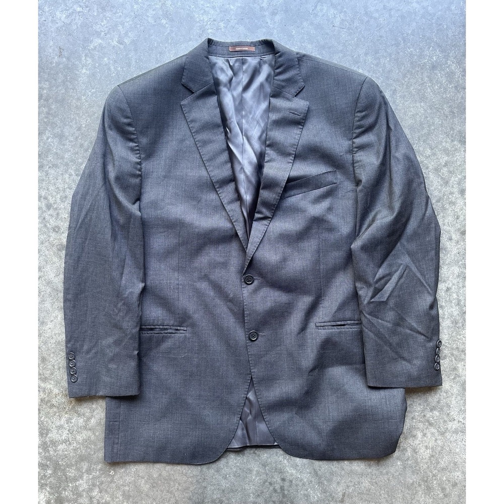 Peter Millar Blazer Men's 44R 100% Virgin Wool Quilted Gray Sports Coat
